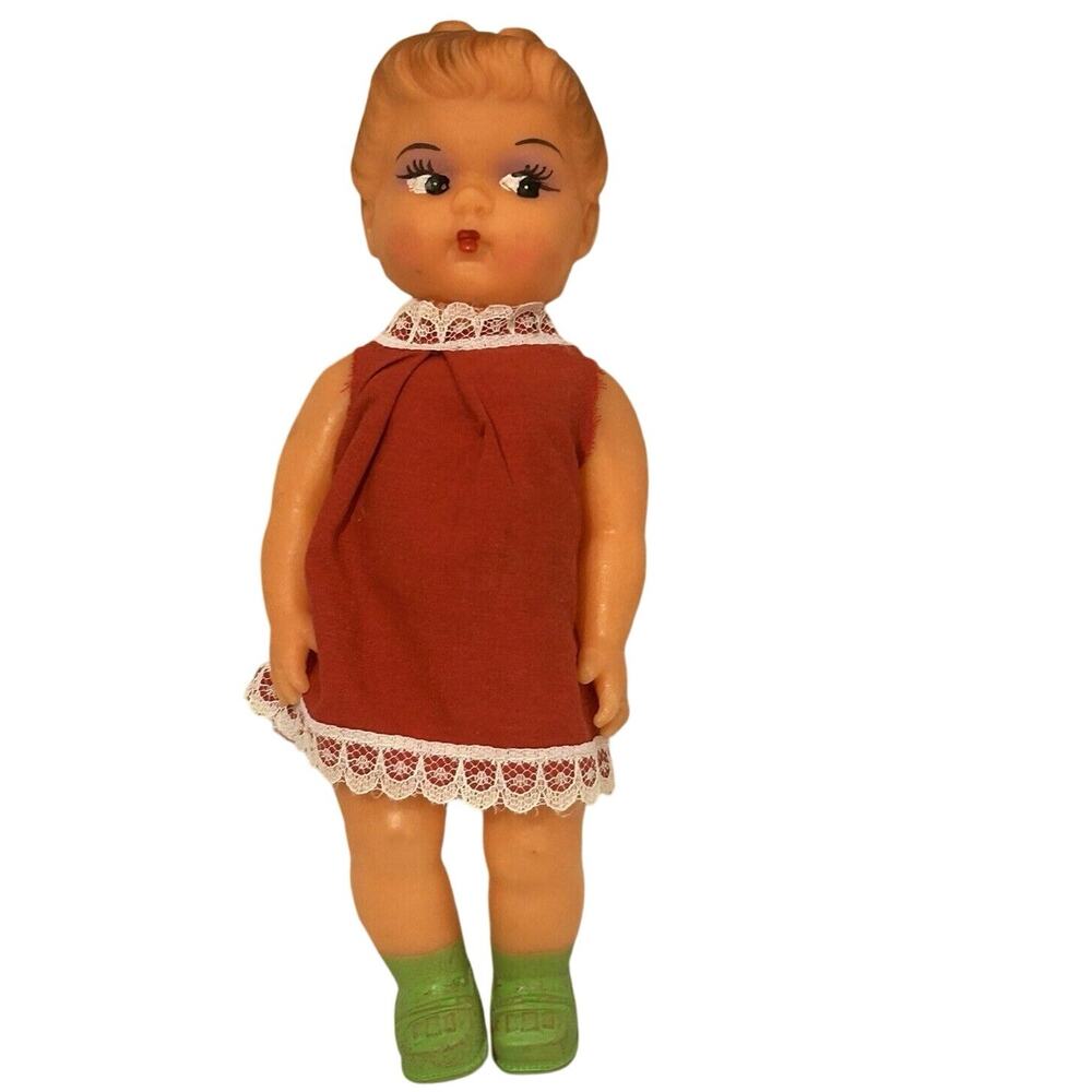 Vtg Childs Rubber Toy Doll “Bubati Toys”Israel, Fashion Doll 60’s/70’s 9’ inch